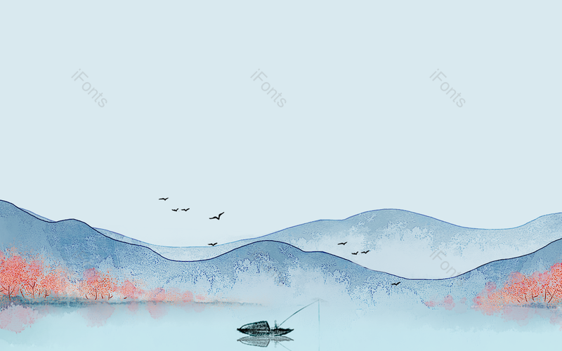 中国风国潮水墨古风江山装饰背景,插画/手绘图,插画/手绘图库,插画/手绘图下载,插画/手绘